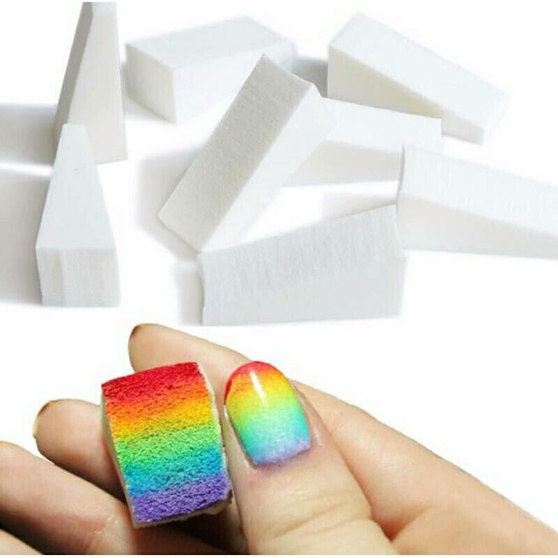 8PCS/Bag Triangle Gradient Color Creative Sponge Nail Tools ...