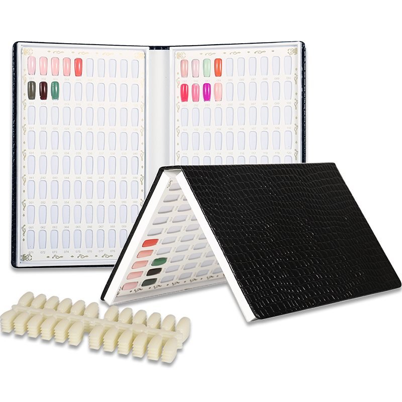 160 Colors Embedded Style Alligator Pattern Delicate PU Leather Nail ...