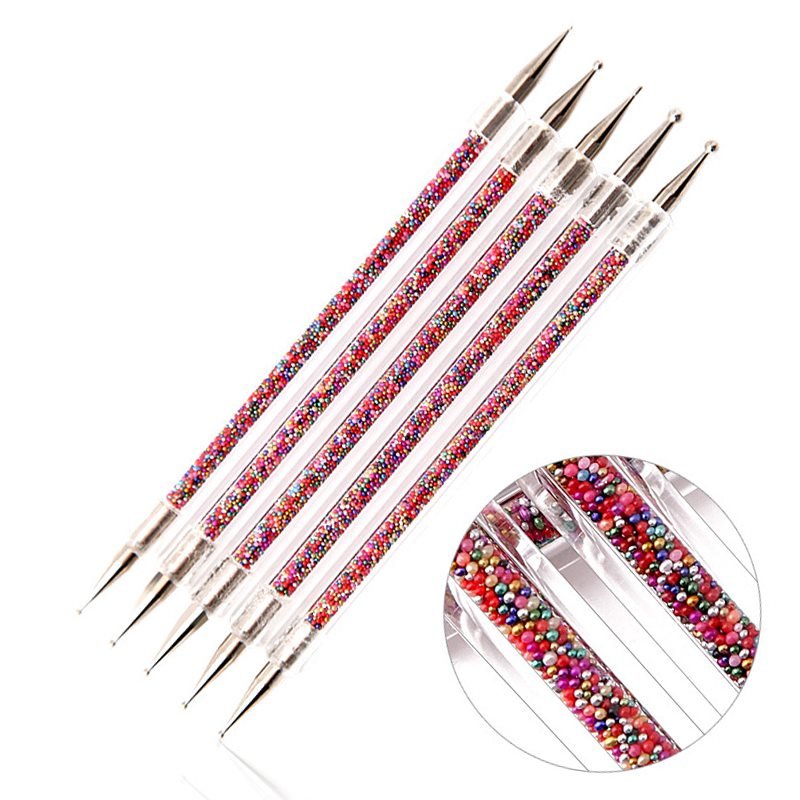 5-teiliges Nail Art Dotting Tool Set – Doppelseitige Punktierstifte Für Marmorierung & Muster