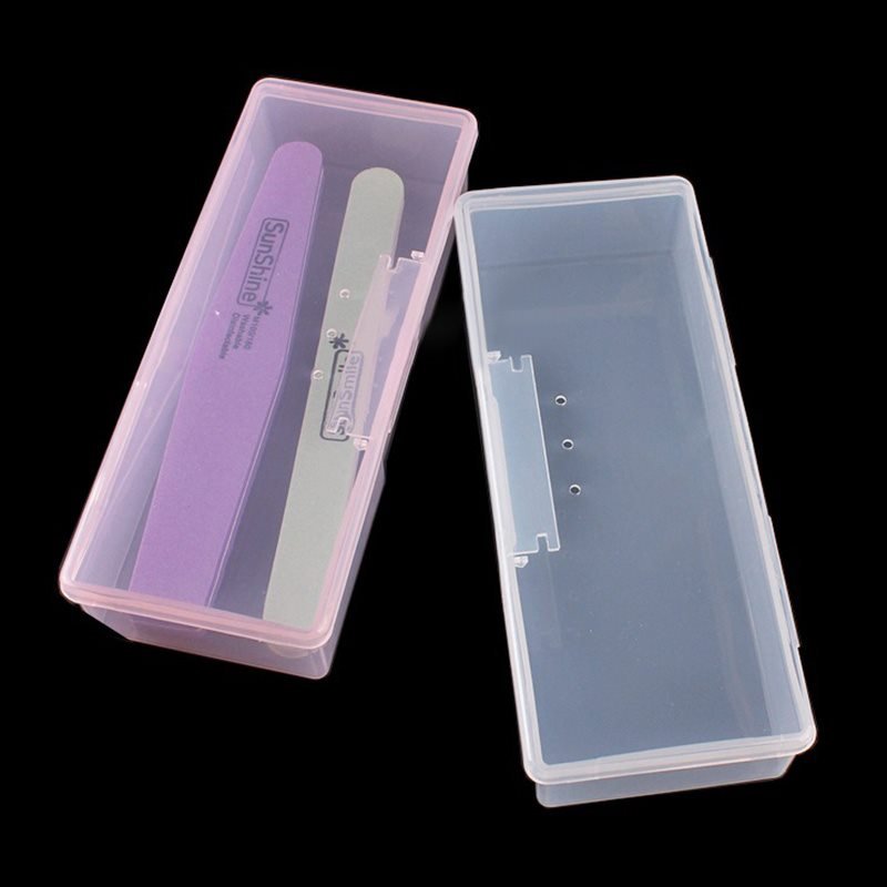Nail Art Sanding Buffer files Brush Accessories Tools Plastic Storage ...