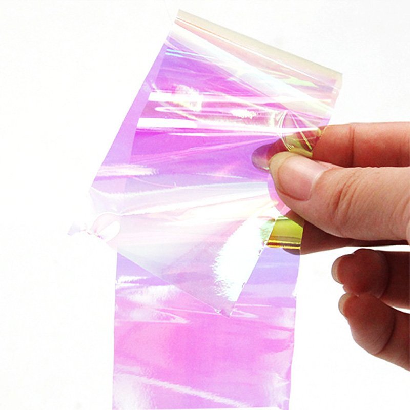 Holographic Aurora Style Nail art glass film paper 5x20cm