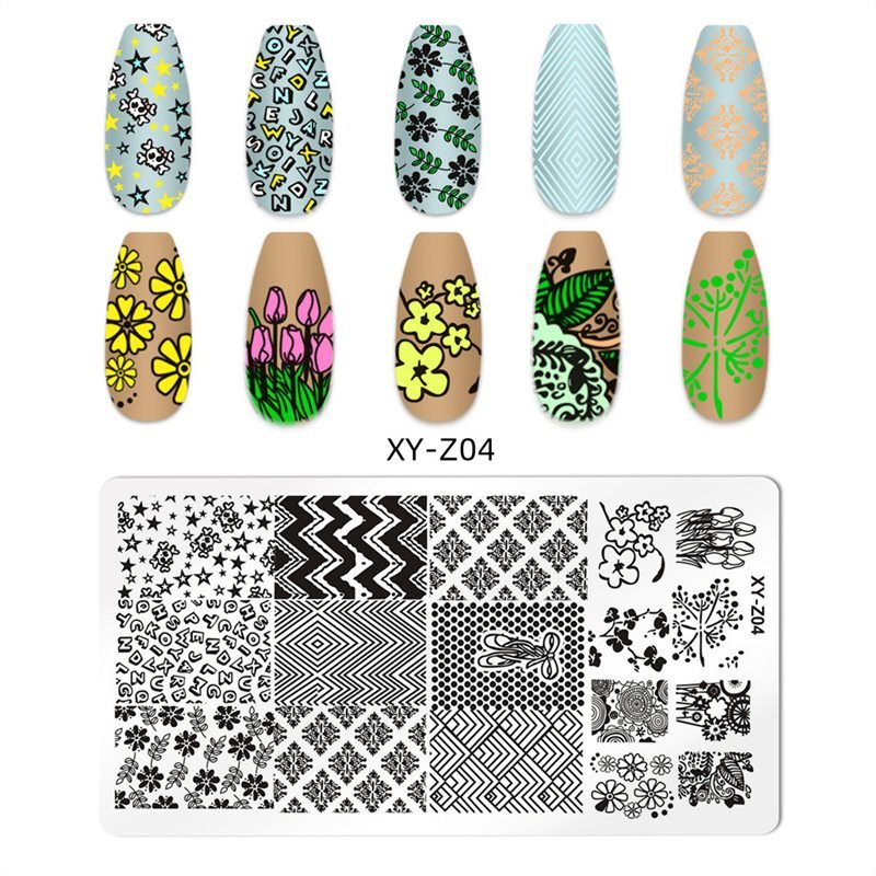 Finger Angel Nagelstempelplatten-Halter – 10-seitig, 20 Fächer, 6x13,3 Cm Pro Fach, Weißes Kunstleder