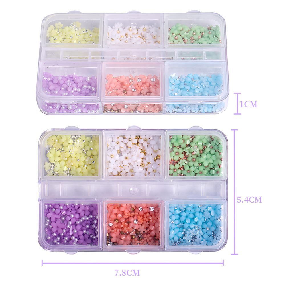Nail Art Metallperlen Set – 12 Gitter Mit Gemischten Kugeln Für Nageldesign, DIY Dekoration Für Natur- & Kunstnägel
